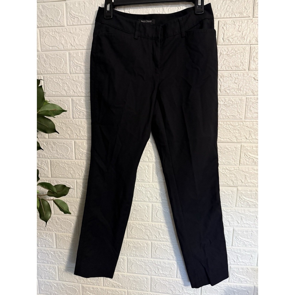 White House Black Market Perfect Form Slim Leg Ankle Pants Black Size 4R